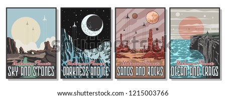 Unknown Planets A Series of Retro Futuristic Space Posters