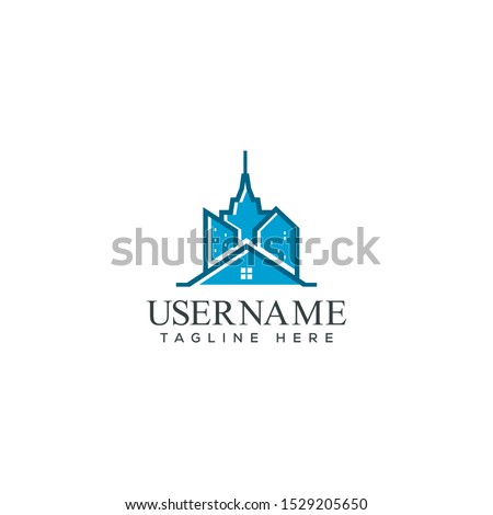 Modern Real Estate Building Logo Design, Construction Working Industry concept Icon. Residential contractor, General Contractor, and Commercial Office Property business logo.