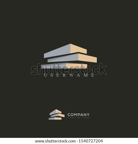 Modern Real Estate Building Logo Design, Construction Working Industry concept Icon. Residential contractor, General Contractor and Commercial Office Property business logos.