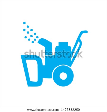 snow cleaning machine vector icon logo