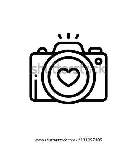   camera icon, isolated wedding outline icon with white background, perfect for website, blog, logo, graphic design, social media, UI, mobile app, EPS 10 vector illustration