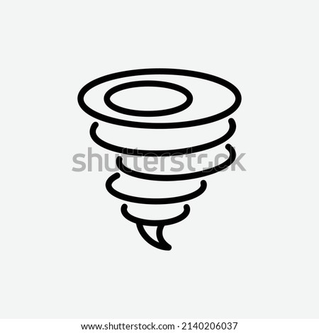  tornado icon, isolated weather outline icon in light grey background, perfect for website, blog, logo, graphic design, social media, UI, mobile app, vector illustration