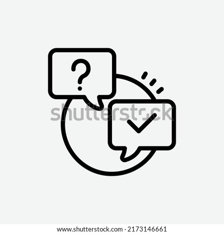  qna icon, isolated business tutor outline icon in light grey background, perfect for website, blog, logo, graphic design, social media, UI, mobile app