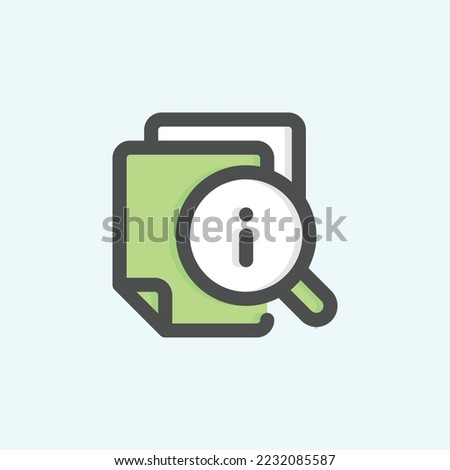  search info icon, isolated services colored outline icon in light blue background, perfect for website, blog, logo, graphic design, social media, UI, mobile app
