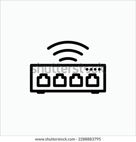  computer hardware, switch hub icon, isolated icon in light background, perfect for website, blog, logo, graphic design, social media, UI, mobile app