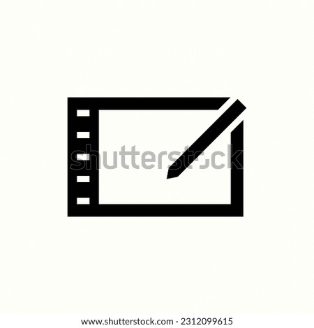 pentab glyph style icon, isolated icon in light background, perfect for website, blog, logo, graphic design, social media, UI, mobile app