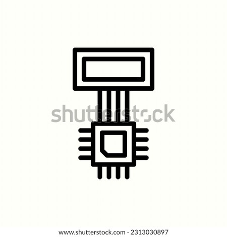 microcontroller icon, isolated icon in light background, perfect for website, blog, logo, graphic design, social media, UI, mobile app