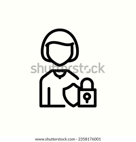 information security analyst icon, isolated icon in light background, perfect for website, blog, logo, graphic design, social media, UI, mobile app