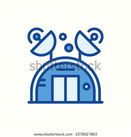 observatory blue icon, isolated icon in light background, perfect for website, blog, logo, graphic design, social media, UI, mobile app