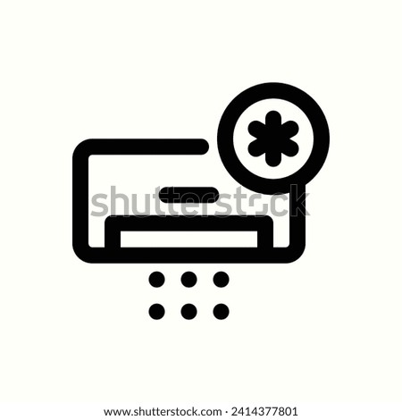 hotel, air conditioner icon, isolated icon in light background, perfect for website, blog, logo, graphic design, social media, UI, mobile app