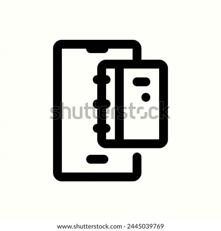 university, mobile book icon, isolated icon in light background, perfect for website, blog, logo, graphic design, social media, UI, mobile app