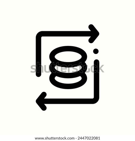 database, refresh  icon, isolated icon in light background, perfect for website, blog, logo, graphic design, social media, UI, mobile app