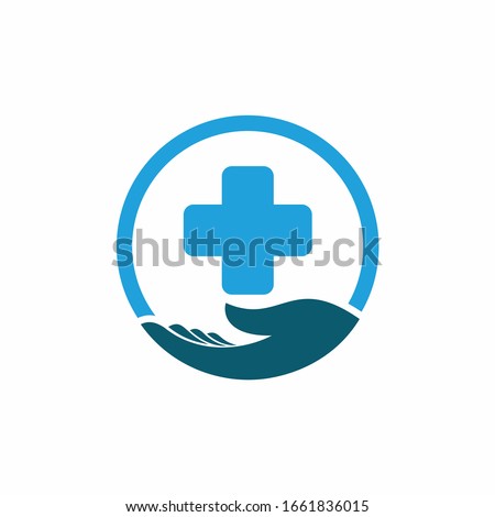 Health logo accompanied care symbol