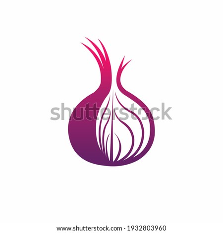 onion icon illustration, onion logo design