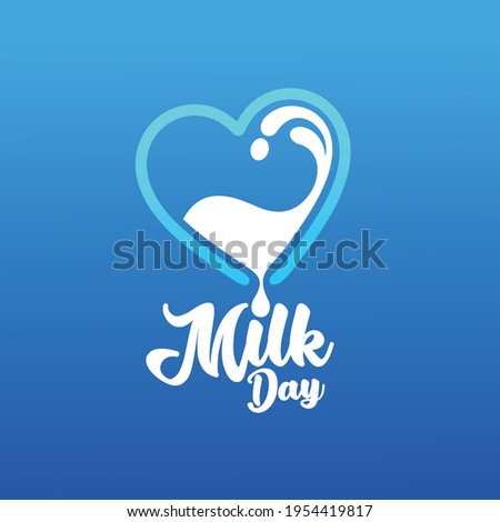 Milk day logo, world milk day vector