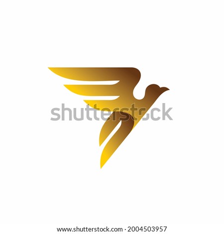 golden condor logo, golden bird logo
