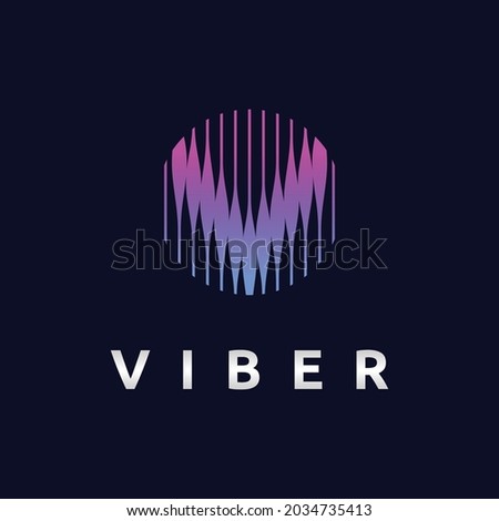 Viber logo with letter V concept