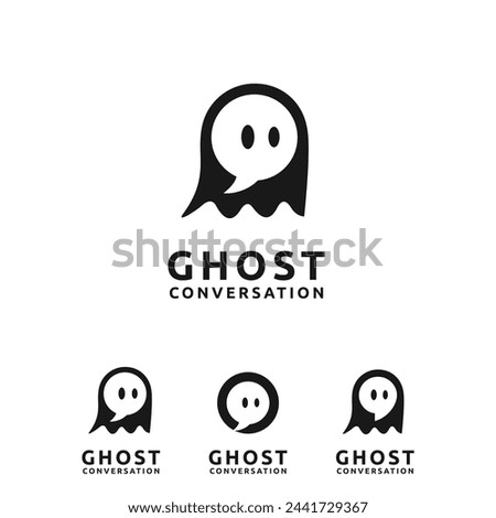 Ghost conversations logo, ghost icon set