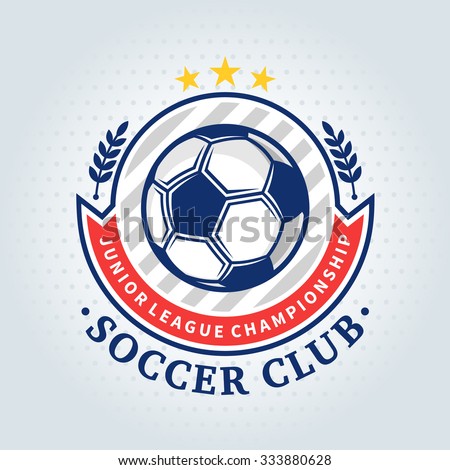 Soccer Football Club Logo Template. Soccer Football Label With Sample ...