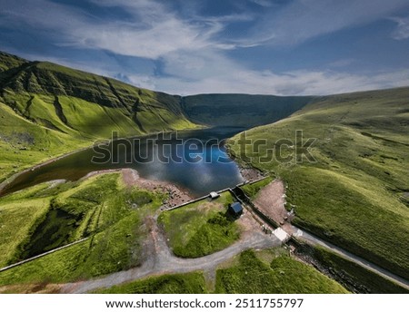 Similar – Image, Stock Photo Beacon on hill near sea at sunset