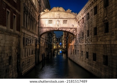 Similar – Seufzerbrücke bei Nacht