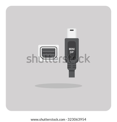 Mini Displayport Icon At Vectorified Com Collection Of Mini