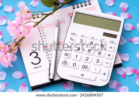 Image, Stock Photo cherry blossoms schedules