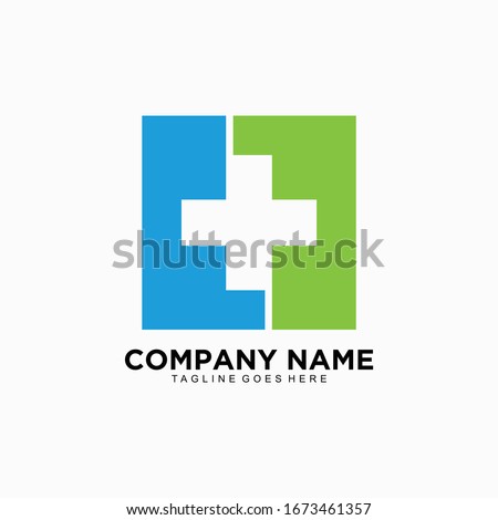 Healthcare and hospital logo design concept