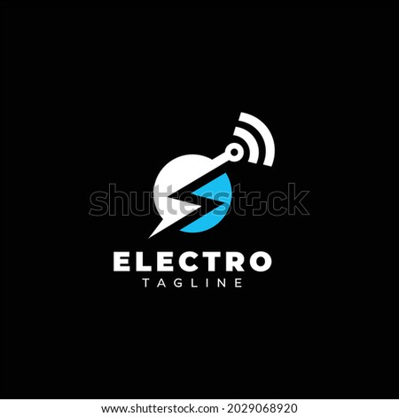Initial z logo or electronic icon and wifi concept