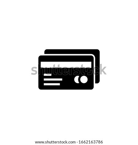 Debit payment icon in black solid flat design icon isolated on white background