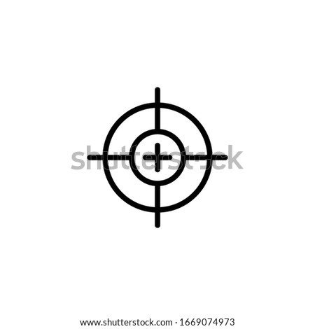 Calibrate vector icon in linear, outline icon isolated on white background