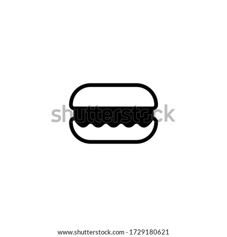 Macarons vector icon in black solid flat design icon isolated on white background