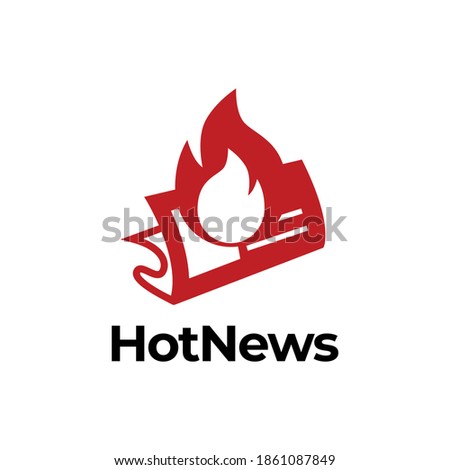 Hot News Logo Template Design Vector, Emblem, Design Concept, Creative Symbol