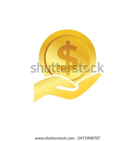 Money bag flat vector icon or logo with dollar logo, for business icon, and payment