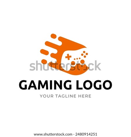 Game console and video games stick logo design template