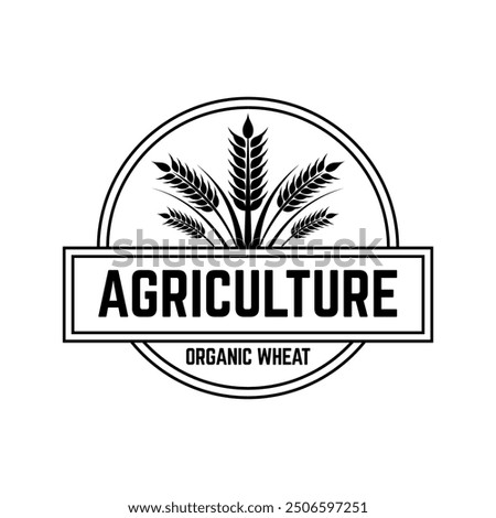 wheat or grain icon vector logo design template