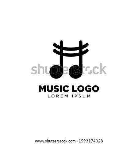 Japan Music Logo template, Music icon logo design inspiration