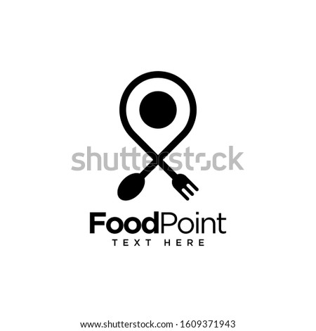 Food point, food and restaurant logo,vector logo template