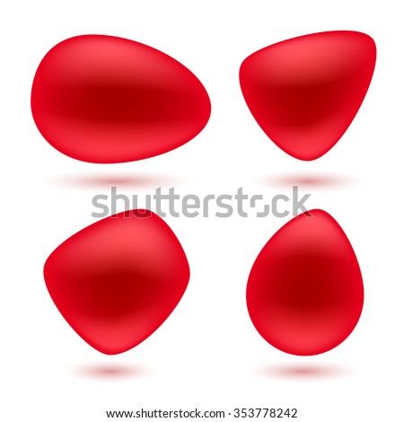 Abstract geometric rounded blobs set. Soft rubber texture bubbles. Good for logo design. Vector illustration.
