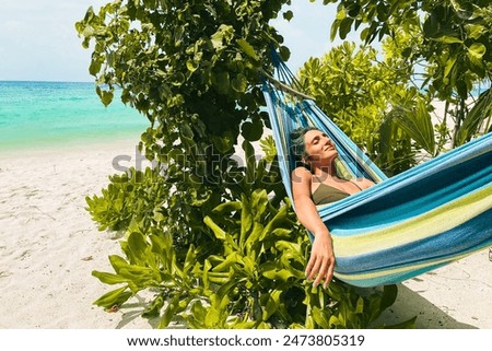 Similar – Image, Stock Photo sunbathe Wellness