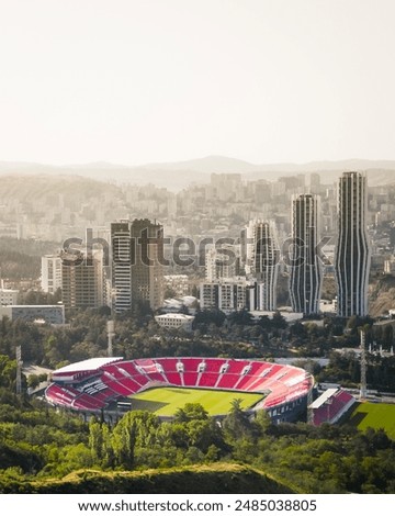 Similar – Image, Stock Photo Aerial view of Vake district, Tbilisi, Georgia.