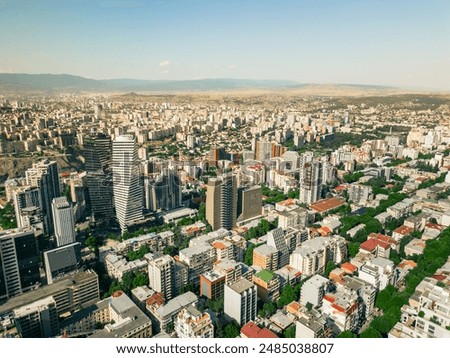 Similar – Image, Stock Photo Aerial view of Vake district, Tbilisi, Georgia.