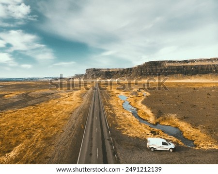 Similar – Image, Stock Photo Road on the Icelandic Peninsula Snaefellsnes