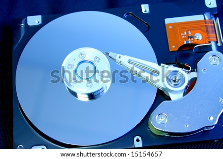 Hard disk drive details isolated image