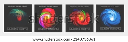 Music Album Cover for the Web Presentation. Colorful Vector Design. Abstract Cards Set. Posters Template Set. Vinyl and CD cover. Square posters, flyers, banners, leaflets. CD Artwork