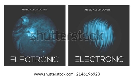 Music Album Cover for the Web Presentation. Colorful Vector Design. Abstract Cards Set. Posters Template Set. Vinyl and CD cover. Square posters, flyers, banners, leaflets. CD Artwork