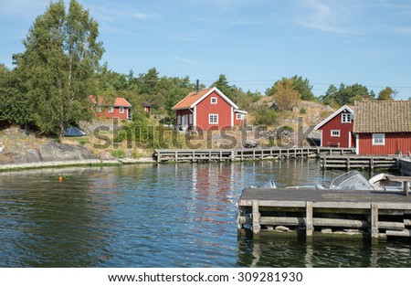 Summer cottages at the swedish east coast