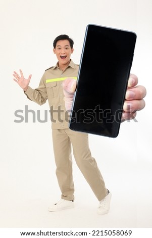 Similar – Image, Stock Photo Holding a Asian giant millipede or Thyropygus spirobolinae sp, showing concept of kindness, harmony with nature and environmentalism