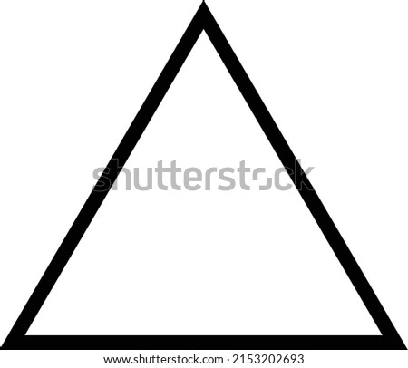 Triangle shape icon vector symbol outline stroke for creative graphic design ui element in a pictogram illustration
