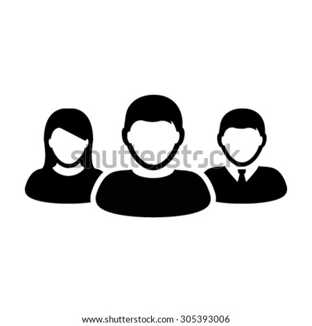 User group of management team leader icon - Vector